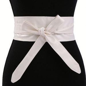 Ceintures élastiques colorées <span class=keywords><strong>pour</strong></span> <span class=keywords><strong>robe</strong></span>, ceintures larges style corset <span class=keywords><strong>pour</strong></span> femme avec grands nœuds, accessoires de corset, <span class=keywords><strong>bleu</strong></span> <span class=keywords><strong>marine</strong></span> coréen - Product Image 3