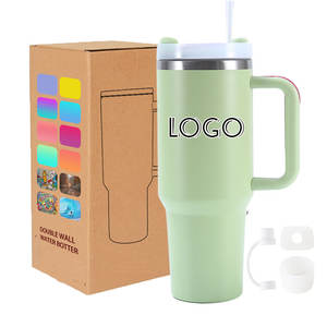 Logotipo personalizado <span class=keywords><strong>20</strong></span> oz 30 oz 40 oz de acero inoxidable de doble pared taza de metal al vacío taza de café de viaje <span class=keywords><strong>20</strong></span> oz 30 oz 40 oz vaso con asa - Product Image 1