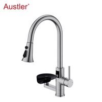 trou tasse rondelle mat noir en acier inoxydable retirer pulvérisateur évier robinet de cuisine avec verre rinceur