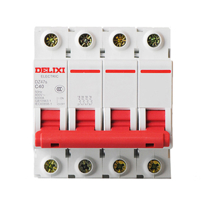 เบรกเกอร์กระแสสูง Delixi DZ47-125 รุ่น DZ47LE-125 4P <span class=keywords><strong>Li</strong></span>(D) 100A DZ47LE1254D100 เบรกเกอร์ Delixi - Product Image 1