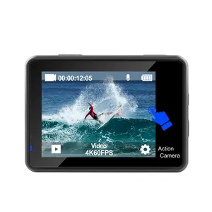CJ115 yüksek kalite Anti-Shake 4K 60FPS eylem kamera açık spor için çift ekran su geçirmez spor DV ile