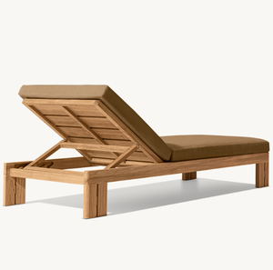 Bahçe Mobilyası Tik Ağacı Havuz Kenarı Rahat Şezlong Tik Ağacı Güneşlenme Koltukları - Product Image 3