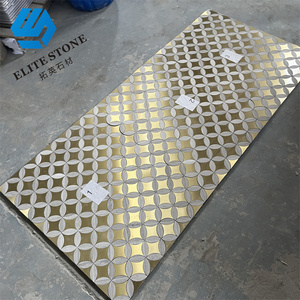 Tùy chỉnh sang trọng khu dân cư sàn đá cẩm thạch Thảm gạch lowes Brass chèn sàn bằng tia nước đá cẩm thạch huy chương - Product Image 5