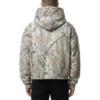 Sudadera con Capucha XUFEI, Diseño de Camuflaje RealTree, Personalizable con Logotipo, Fabricante de Alta Calidad, 100% Algodón, Corte Holgado y Cuadrado para Hombre