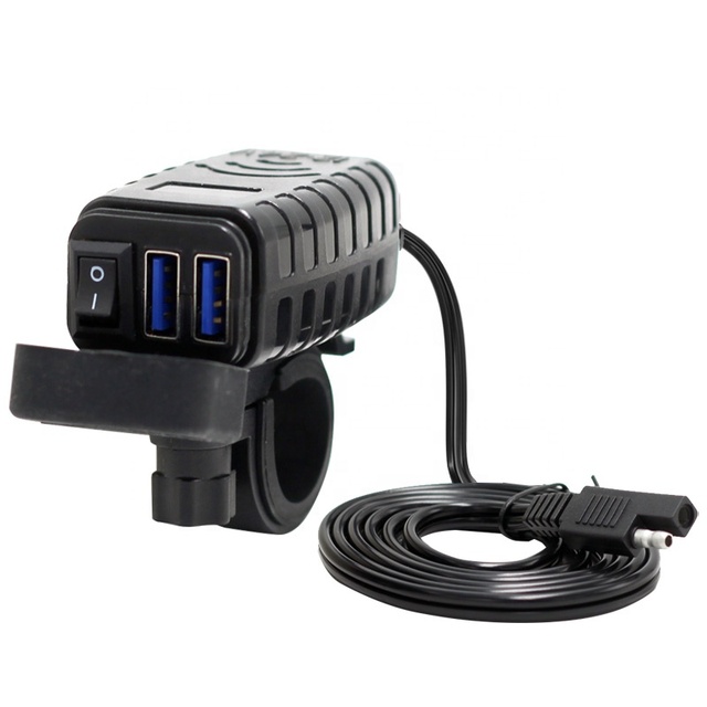 12V Electric Bike Mobile Power USB Port Socket Fast Charging Waterproof Motorcycle USB Phone Charger