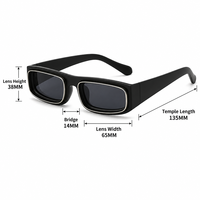 Lunettes de soleil punk unisexes tendance en gros, protection UV400, pour la conduite en extérieur et la plage, lunettes de soleil vintage carrées personnalisées avec protection UV
