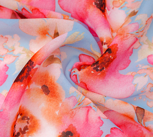 Chất Lượng Cao Tùy Chỉnh In Kỹ Thuật Số Polyester Cảm Giác Mềm Mại Vải Voan Tùy Chỉnh Thiết Kế Voan In Vải Cho Váy Cưới - Product Image 3