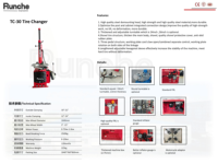 Machine à monter et équilibrer les pneus Runche FC-3018 220V, combo démonte-pneus et équilibreuse de roues certifié CE pour ateliers de pneus mobiles