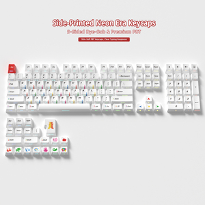 คีย์แคปแบบพรีเมียม PBT+PC OEM Cherry Height Profile พร้อมไฟ Backlit ด้านข้าง พิมพ์ลายแบบ Dye Sublimation ห้าด้าน ดีไซน์ปรับแต่งได้ 128 ปุ่ม ใช้ได้กับคีย์บอร์ดส่วนใหญ่ - Product Image 2