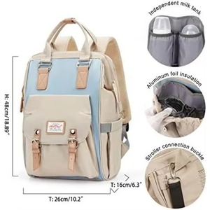 กระเป๋าเป้สะพายหลังใส่ผ้าอ้อมเด็ก 5-in-1 รุ่น Magna Travel Back Pack ขนาดใหญ่พิเศษ พร้อมแผ่นรองเปลี่ยนผ้าอ้อม, กระเป๋าใส่ผ้าอ้อม, กระเป๋าใส่จุกนมหลอก, ที่แขวนรถเข็นเด็ก - Product Image 2