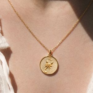 Joyería Loveher, collar de cadena de Cable <span class=keywords><strong>Escorpio</strong></span> de moda Retro de lujo, latón plateado 925 para uso General, no es fácil de desvanecer - Product Image 3