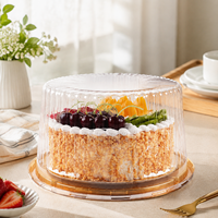Boîte à gâteau ronde en PET dorée avec couvercle transparent, qualité alimentaire, petit emballage pour gâteaux, plusieurs tailles, vente en gros