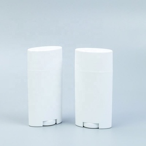 Offre Spéciale – Emballage de déodorant en stick ovale blanc en PP, tube plat pour crème solaire 75g avec capuchon coulissant - Product Image 2