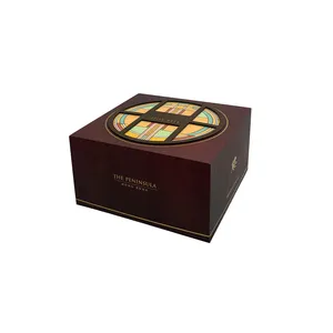 Квадратная изготовленная на заказ Роскошная картонная бумажная коробка ручной работы упаковывая Подарочная коробка с вставкой
