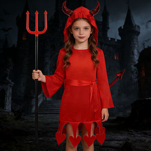 Disfraz <span class=keywords><strong>de</strong></span> Diablo para Niñas, Disfraz <span class=keywords><strong>de</strong></span> Halloween, Disfraz <span class=keywords><strong>de</strong></span> Cosplay Rojo, <span class=keywords><strong>Mono</strong></span> con Capucha, Vestido <span class=keywords><strong>de</strong></span> Demonio, Disfraz <span class=keywords><strong>de</strong></span> Muerte - Product Image 2