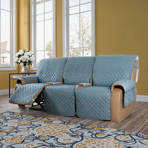 Housse de canapé <span class=keywords><strong>inclinable</strong></span> trois places, motif uni, extensible, 100% polyester, tissu imperméable, moderne, classique, lavable en machine - Product Image 2