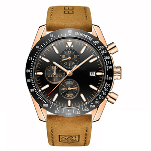 Reloj de Hombre de Acero Inoxidable, Reloj de Cuarzo con Movimiento Japonés, Parte Trasera de Acero Inoxidable, Resistente al Agua 5 ATM - Product Image 1