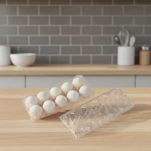 Contenedor de Almacenamiento de Huevos de Plástico Transparente al por Mayor, Paquete de 12 Unidades, para Huevos de Gallina, Ideal para Mercado Familiar, Granja y Refrigerador - Product Image 2