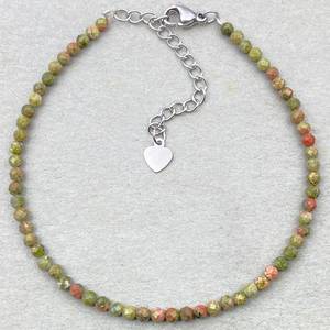Faceted Unakite <b>Bracelet</b> Dainty Gemstone Jewelry Micro Faceted Beads Crystal <b>Bracelet</b> Minimalist Jewelry Tiny Gemstone <b>Bracelet</b> - Product Image 3