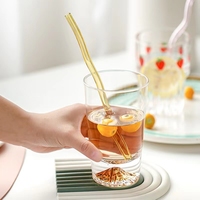 Großhandel Hochwertiger Borosilikat-Glasstrohhalm mit Wellenmuster für Getränke, Milch, Cocktails und Restaurantgebrauch
