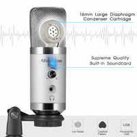 Panvotech Vlogging Kit Streaming en direct Usb Studio d'enregistrement condensateur Podcast Microphone de jeu