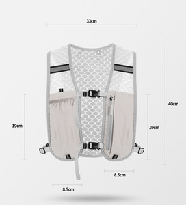 <span class=keywords><strong>Gilet</strong></span> d'hydratation portable en nylon et polyester, personnalisable, faible MOQ, en stock, avec bidons, sac de course inclus, unisexe-adulte - Product Image 3