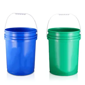 Custom print multicolor blue 1 2 5 6 25 gallon plastic bucket