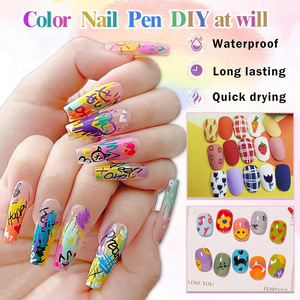 Meilleure vente : Stylo effaçable pour nail art, graffiti, aquarelle, marqueur acrylique à séchage rapide, nouveau produit de peinture pour ongles, très populaire sur internet - Product Image 4