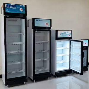 Slim Single Glass Door Commercial Beverage Display Refrigerator with Air Cooling Stainless Steel Digital Temperature Control - Product Image 5