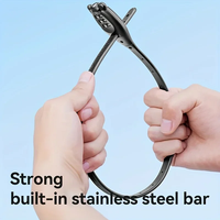 Cadenas à code en acier durable pour casque de vélo, accessoire de protection pour le transport en extérieur