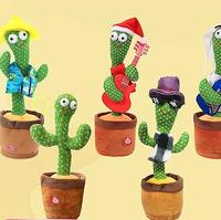 Bébé chantant et dansant Cadeau de fête des enfants Apprendre à parler Jouets Anniversaire Danse Peluche Cactus Torsion Cactus