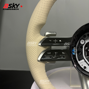 เหมาะสำหรับ <span class=keywords><strong>Mercedes</strong></span> Benz W176 W205 W222 W212 W463 W464 W205 W44 W204 W218 E63พวงมาลัยหนังแมลงปอสีเบจที่ได้รับการอัพเกรด - Product Image 5