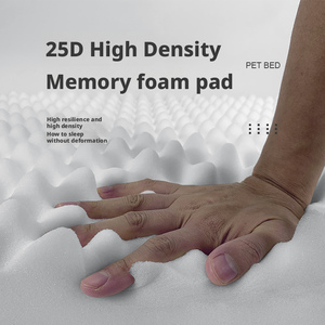 Lit pour <span class=keywords><strong>chien</strong></span> imperméable amovible en mousse à mémoire de forme écologique avec carton à motif solide emballé - Product Image 4
