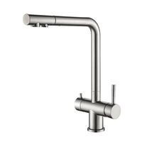 304 acier inoxydable 3-en-1 robinet d'eau chaude et froide purificateur d'eau évier à boire direct robinet de cuisine