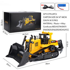 <span class=keywords><strong>Huina</strong></span> 1554 télécommande <span class=keywords><strong>Bulldozer</strong></span> 11 canaux 2.4ghz Rc alliage corps ingénierie camion jouet avec entièrement fonction pour les enfants - Product Image 6
