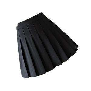 2021 Bán Buôn Tùy Chỉnh Phụ Nữ Váy Ngắn Nhật Bản Phong Cách Mini Dệt Kim Màu Rắn Cotton Stretchy xếp li A-Line Váy - Product Image 1