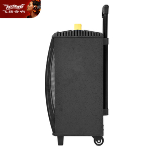 Mic sang trọng bánh xe giá rẻ xe đẩy bằng gỗ Super Bass duy nhất 12 inch hoạt động BT di động DJ USB khuếch đại âm thanh loa lớn - Product Image 3