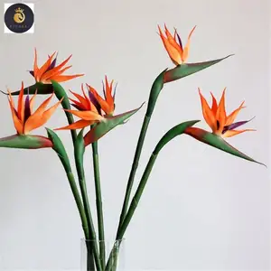 M259 echter haptik-Paradiesvogel-Blumenträger-Silikon Himmelsauger einzweigige Blume Seide künstliche Blume für Heimdekoration