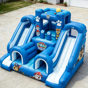 Castello Gonfiabile Winnie the <span class=keywords><strong>Pooh</strong></span> per Bambini, Piccolo Castello Rimbalzante per Famiglie con Scivolo - Taigebao - Attrezzatura per Divertimento - Product Image 2