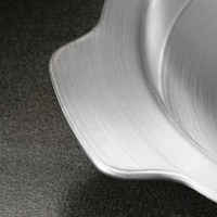 Plateau moderne en acier inoxydable binaural, écologique, durable, de qualité alimentaire, non toxique, pour fruits de mer, poisson épicé, écrevisses dorées, camping
