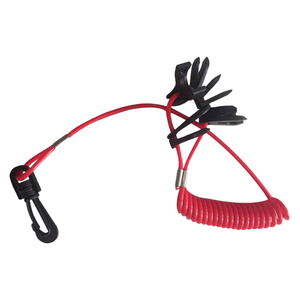 Fabricantes marinos ISURE, suministro de cuerda de extinción de barco de motor rojo, llave de yate, cuerda de resorte, accesorios marinos - Product Image 1