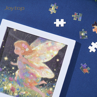 Joytop – Kit de puzzle lumineux personnalisé avec logo, 100 pièces, avec cadre, motif étoile, luciole, fleur – Mini puzzle en gros pour activités parent-enfant