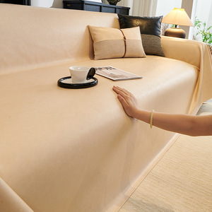 <b>Sofa</b> <b>Cover</b> Universal Three Seater 145-185Cm Waterproof Solid Color Off White Brown Black Non Slip All Season - Product Image 3
