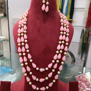 Nouveaux bijoux indiens perles longue pierre de verre goutte Mala haute qualité verre multicolore perles à la main produit en vrac collier - Product Image 1