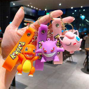 100 Estilos de Llaveros de Silicona con Mosquetón de Pikachu y Gengar Pequeños, para Impresión Digital de Dibujos Animados, Ecológicos, Venta al por Mayor - Product Image 1