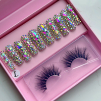 Set de Belleza 2 en 1 de Marca Privada, Combo de Uñas Postizas y Pestañas Personalizadas, Kit de Uñas y Pestañas Hechas a Mano con Calidad de Salón