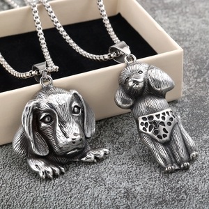 yunnique Stainless Steel <b>Dog</b> Pendant Necklace Unisex Animal Shape Gift <b>Jewelry</b> For Clothing Matching - Product Image 1
