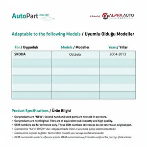 ชุดซ่อมกระจกหลังขวาสำหรับ Skoda Octavia 5 - Product Image 1
