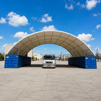 Abri dôme conteneur personnalisé à prix d'usine, auvent de stockage d'équipement d'entrepôt étanche en PVC avec structure en acier galvanisé