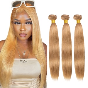 Paquete <span class=keywords><strong>de</strong></span> 3 o 4 mechones <span class=keywords><strong>de</strong></span> cabello liso suelto rubio miel, 100% cabello humano sin procesar, extensiones <span class=keywords><strong>de</strong></span> cabello virgen 15A brasileño - Product Image 4